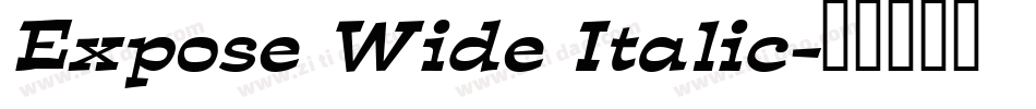 Expose Wide Italic字体转换